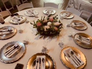 photo of table settings for reception