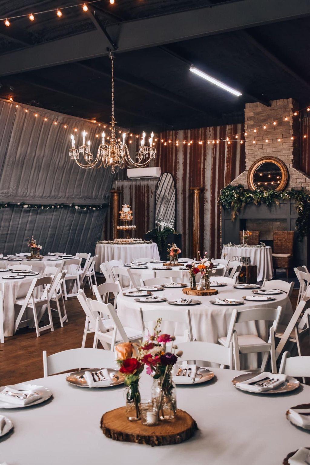 Burks wedding - Indoor seating in event space